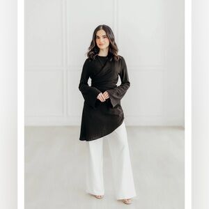 Elaa The Label Layana Wrap Top in Black wrap new with tag